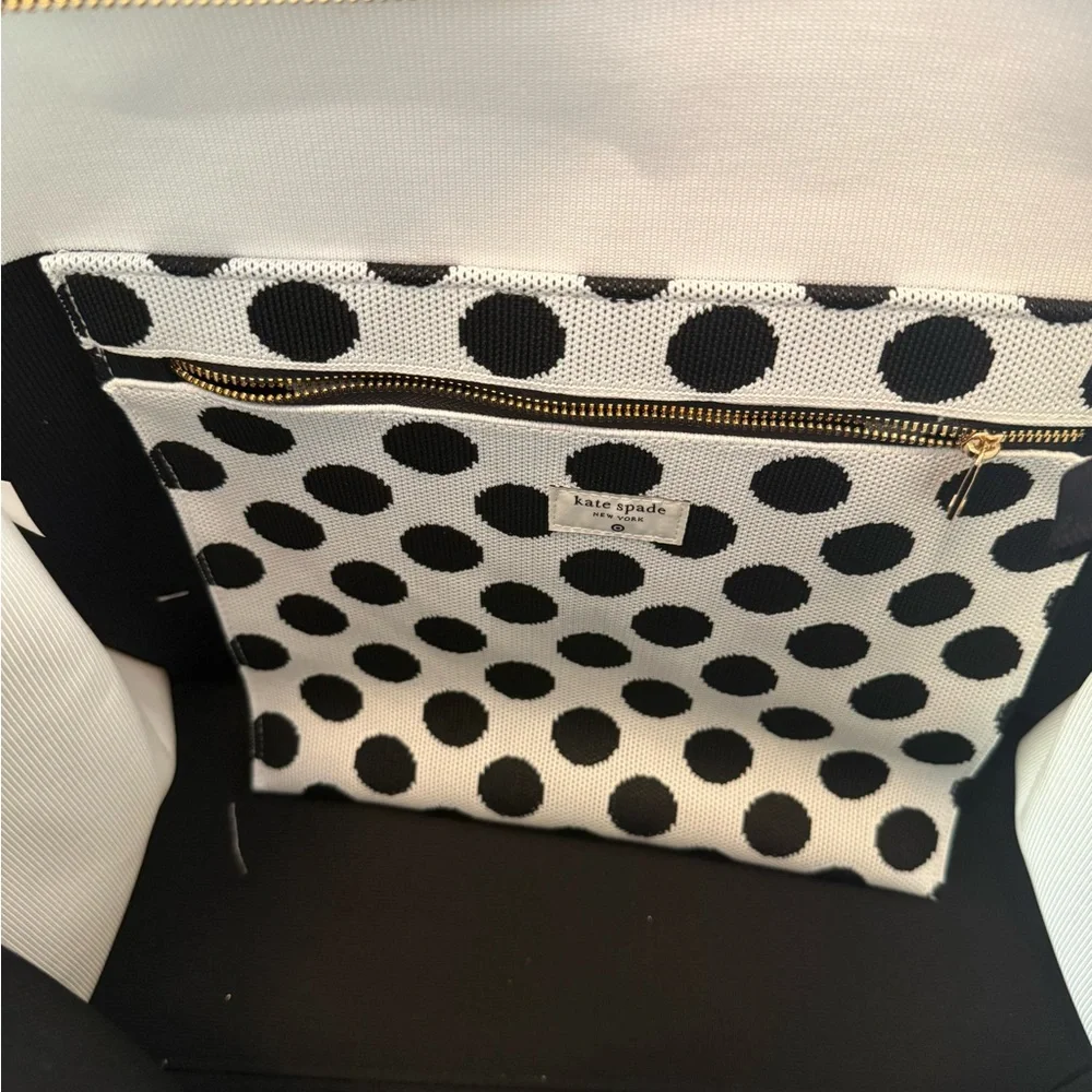 NWT Colorblock Knit Tote Bag - kate spade new york x Target White/Black - Picture 11 of 15